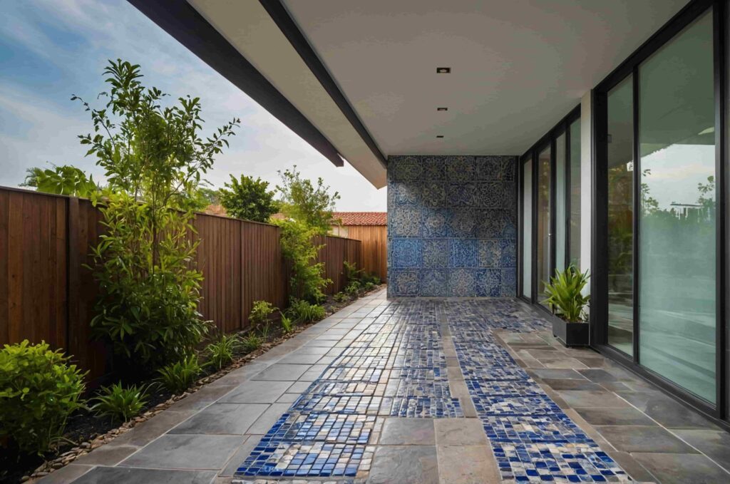 Texture and matte finished outdoor tile designs